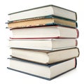 Stack of books isolated on white background Royalty Free Stock Photo