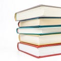 Stack of books isolated on white background Royalty Free Stock Photo