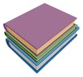 Stack of books isometric projection