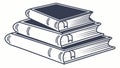 Stack of Books: Knowledge, Education, and Learning Symbol, vector design Generative AI Royalty Free Stock Photo