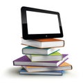 Stack of books and laptop Royalty Free Stock Photo