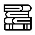 Stack of books line icon representing education and knowledge Royalty Free Stock Photo