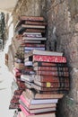 Stack of books, Mea Shearim, Jerusalem, Israel. May, 2010