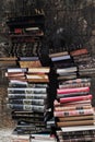 Stack of books, Mea Shearim, Jerusalem, Israel. May, 2010