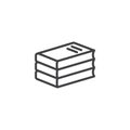 Stack of books outline icon