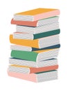 Stack of books vector illustration isolated on white Royalty Free Stock Photo
