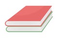Stack of books semi flat color vector object Royalty Free Stock Photo