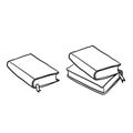 Stack of books sketch.hand Drawings engrave pile of old vintage dictionary and study research book vector doodle education stacked Royalty Free Stock Photo