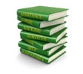 Stack of Books with Support Concepts (clipping path included)