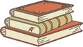Stack of Books, Symbol of Knowledge and Learning, vector design Generative AI Royalty Free Stock Photo