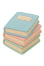 Stack of books symbolizing back to school on transparent background Royalty Free Stock Photo