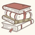 Stack of Books Vector Art - Symbolizing Education and Knowledge Royalty Free Stock Photo