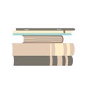 A stack of books. Vector on a white background