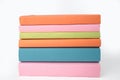 Stack of books on white background.photo with copy space Royalty Free Stock Photo