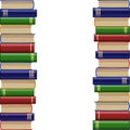 Stack of books on a white background. Pile of books vector illustration. Icon stack of books in flat style. Royalty Free Stock Photo