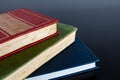 Stack Of Books in a Black Background Royalty Free Stock Photo