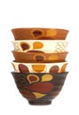 Stack of bowls in different colors 2 Royalty Free Stock Photo