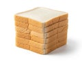 Stack of bread slices isolated on white background Royalty Free Stock Photo