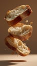 A stack of bread slices Royalty Free Stock Photo