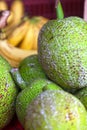 Stack of Breadfruits on a market stall Royalty Free Stock Photo