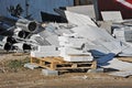 Stack of brick and material waste Royalty Free Stock Photo