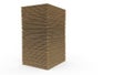 Stack of brown cardboard boxes isolated on transparent background Royalty Free Stock Photo