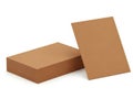 Stack of brown cardboard sheets Royalty Free Stock Photo