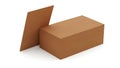 Stack of brown cardboard sheets Royalty Free Stock Photo