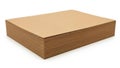 Stack of brown cardboard sheets Royalty Free Stock Photo