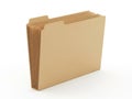 Stack of brown file folders against white background Royalty Free Stock Photo