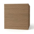 Stack of brown paper cards on white background isolated on white background Royalty Free Stock Photo