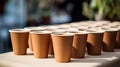 stack brown paper cup Royalty Free Stock Photo