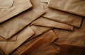 A Stack of Brown Paper Envelopes Royalty Free Stock Photo