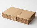 Stack of brown paper envelopes isolated on white background Royalty Free Stock Photo