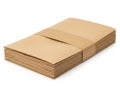 Stack of brown paper envelopes isolated on white background Royalty Free Stock Photo