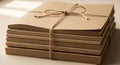 A stack of brown paper file Royalty Free Stock Photo