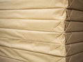 Stack of brown paper packaging. Side of corner of wrapping packaging Royalty Free Stock Photo