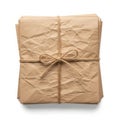 Stack of brown paper sheets, isolated on white background Royalty Free Stock Photo