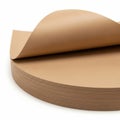 Stack of brown paper sheets isolated on white background Royalty Free Stock Photo