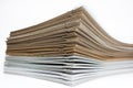 Stack of brown and white paper Royalty Free Stock Photo