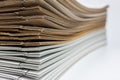 Stack of brown and white paper Royalty Free Stock Photo