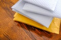 Stack of bubble mailers to mail documents