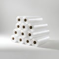 Stack of bubble wrap rolls for packaging and shipping protection Royalty Free Stock Photo