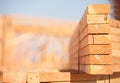 Stack of Building Lumber Royalty Free Stock Photo