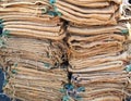 Stack of Burlap Bags Royalty Free Stock Photo