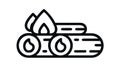 Stack of Burning Logs Icon, Campfire Vector Graphic, vector design Generative AI Royalty Free Stock Photo
