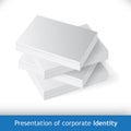 Stack of business cards Royalty Free Stock Photo