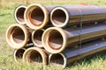 Stack of canalization pipes