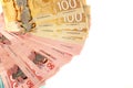 Background. Canadian dollars Royalty Free Stock Photo