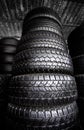 Stack of Car Tires Royalty Free Stock Photo